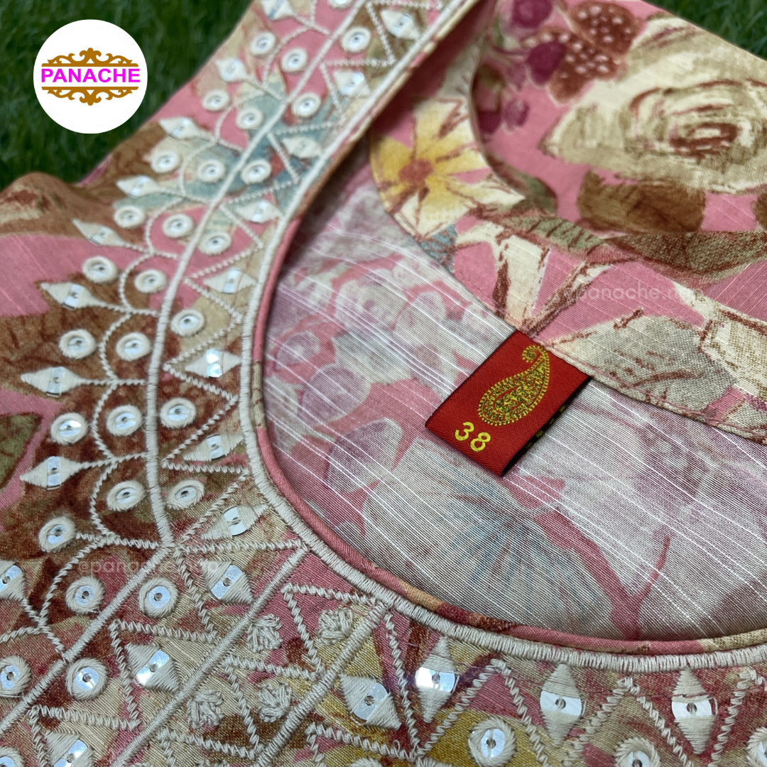 Floral Silk Kurtis