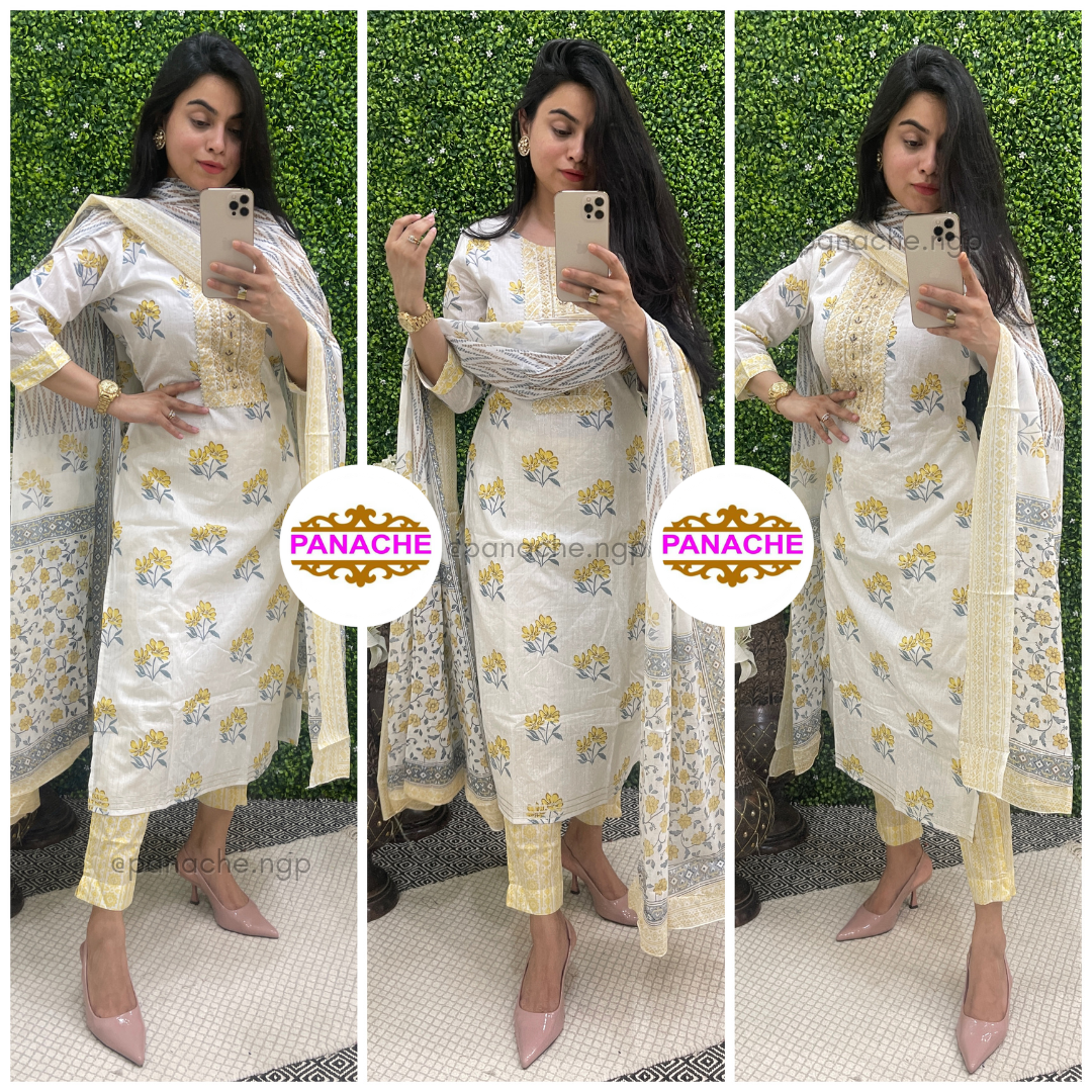 Lemon Yellow Cotton Dress