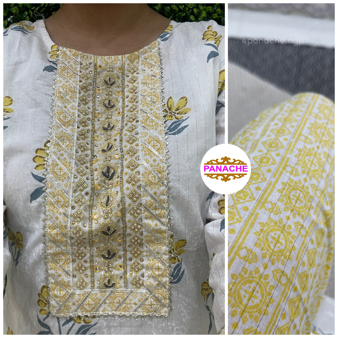 Lemon Yellow Cotton Dress